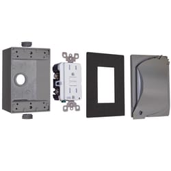 Sigma Engineered Solutions Rectangle Die-Cast Metal 1 gang 4.58 in. H X 2.83 in. W GFCI Outlet Kit