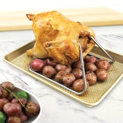 Tovolo Silver Stainless Steel Chicken Roasting Rack
