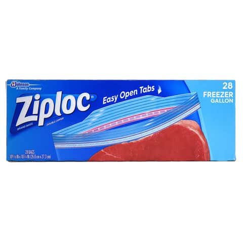 Ziploc Freezer Bags 3 Pks of 38 Bags each pack easy open Tabs Microwave  Safe