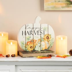 Glitzhome 8.75 in. Pumpkin Tabletop Decor