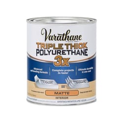 Varathane Transparent Matte Clear Water-Based Acrylic Triple Thick Polyurethane 1 qt