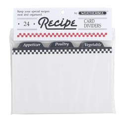 Weatherbee 4 in. H X 6 in. W Recipe Card Dividers White 24 pk
