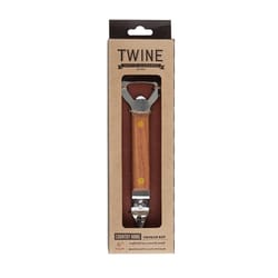 TWINE Country Home Brown Stainless Steel/Wood Wine Opener