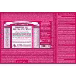 Dr. Bronner's 18-in-1 Organic Hemp Rose Scent Pure-Castile Liquid Soap 16 oz 1 pk
