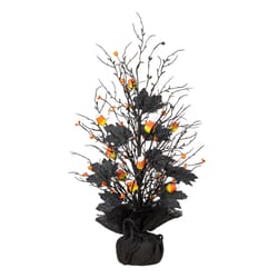 Glitzhome 21 in. Prelit Halloween Candy Corn Berries Halloween Decor