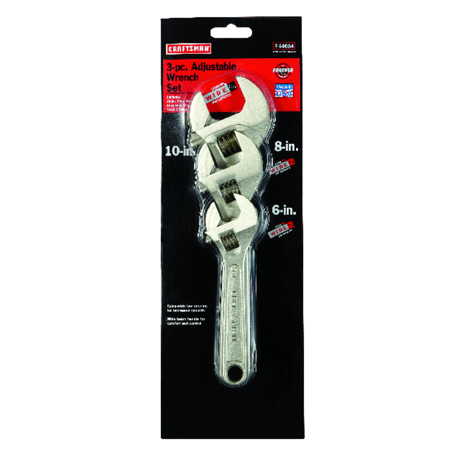 UPC 648738446648 product image for Craftsman 3 Piece Adjustable Wrench Set (00944664) | upcitemdb.com