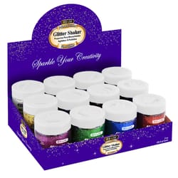 Bazic Products Assorted Primary Glitter Shaker Exterior and Interior 2 oz