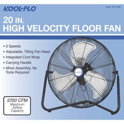 KOOL-FLO 22.83 in. H X 20 in. D 3 speed High Velocity Fan