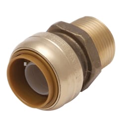 SharkBite Push to Connect 1 in. 3/4 in. D MPT Brass Connector