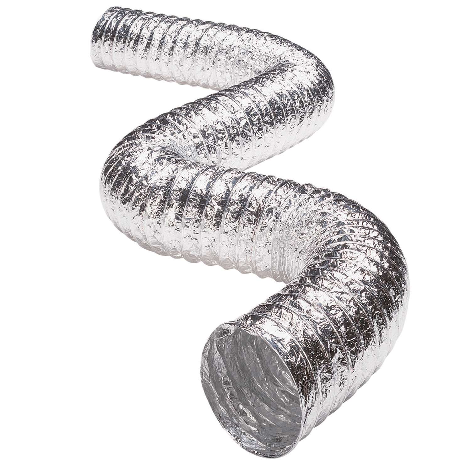 Ace 240 in. L x 4 in. Dia. Silver/White Aluminum Dryer Vent Duct Ace
