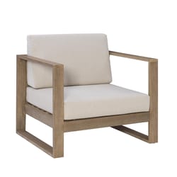 Linon Home Decor Belday Brown Wood Frame Modern Armchair Beige