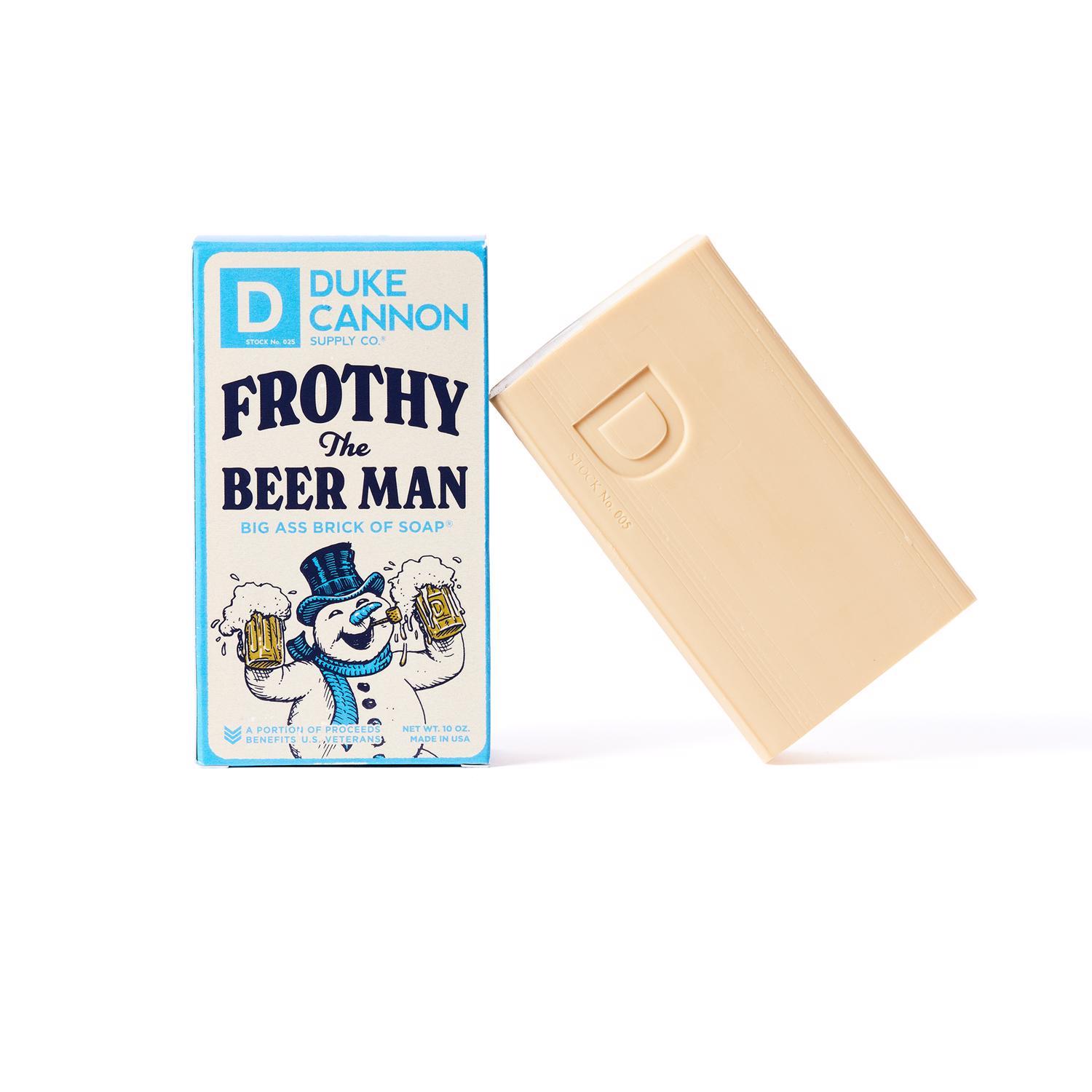01HOLIDAYFROTHY Duke Cannon Frothy the Beer Man Woodsy/Sandalwood  sku 01HOLIDAYFROTHY