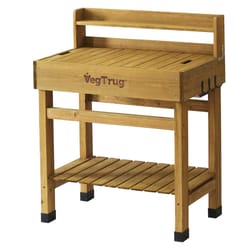 VegTrug Deluxe 39 in. H X 19.29 in. W X 31.4 in. D Cedar Potting Bench Planter Natural