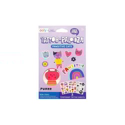 OOLY Suzy Ultman Pawsitive Cats Temporary Tattoos Sheet Multicolored 3 pc
