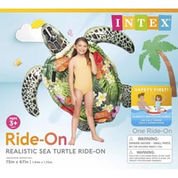 Intex Multicolored Vinyl Inflatable Sea Turtle Ride-On Pool Float