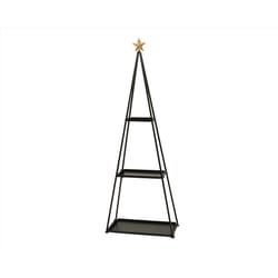 Decoris Black Christmas Tree Shelf Display 67 in.