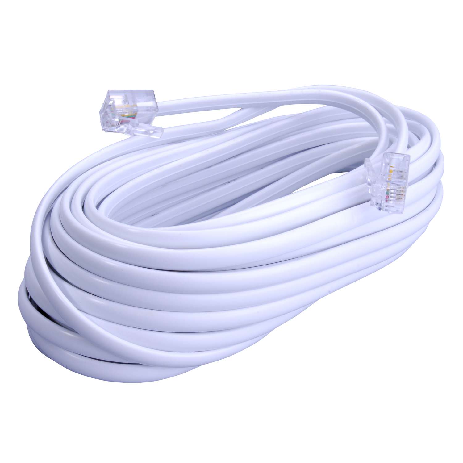 Monster Just Hook It Up 25 ft. L White Modular Telephone Line Cable
