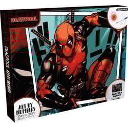 Aquarius Marvel  Deadpool Art By Numbers Painting Kit Multicolored