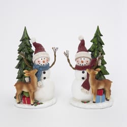 Gerson Holiday Snowmen Figurine 9 in.