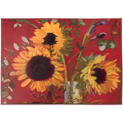 Olivia's Home 22 in. W X 32 in. L Multi-Color Sunflowers in Provence Polyester Accent Rug
