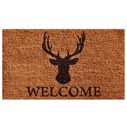 Home & More 1.42 ft. W X 2.42 ft. L Multi-color Deer Welcome Coir Door Mat