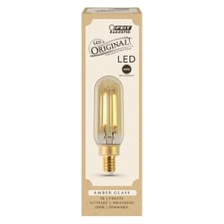 Feit T8 E12 (Candelabra) LED Bulb Amber 40 Watt Equivalence 1 pk