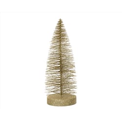 Decoris Gold Brush Mini Tree Table Decor 12 in.