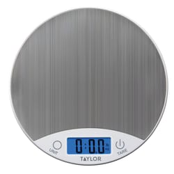 Taylor Silver/White Digital Kitchen Scale 11 lb