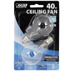 Feit 40 W A15 Ceiling Fan Incandescent Bulb E17 (Intermediate) Soft White 2 pk