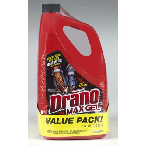 Drano Max Gel Drain Clog Remover and Cleaner for Shower or Sink Drains,  Unclogs and Removes Hair, Soap Scum and Blockages, 80 Oz : Health &  Household 