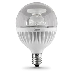 Feit G16.5 E12 (Candelabra) LED Bulb Warm White 60 Watt Equivalence 1 pk