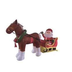 Celebrations Santa with Horse Carriage 9 ft. Inflatable