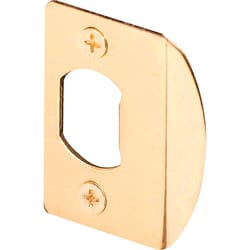 Prime-Line 2.25 in. H X 1-5/8 in. L Brass-Plated Steel Latch Strike Plate