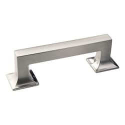Hickory Hardware Studio Art Deco Bar Cabinet Pull 3 in. Stainless Steel Silver 1 pk