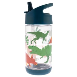 Stephen Joseph Flip Top 12 oz Gray BPA Free Dino Kids Water Bottle