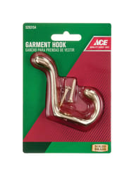 Ace 3 in. L Bright Brass Gold Brass Medium Garment Hook 1 pk