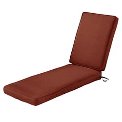 Classic Accessories FadeSafe Red Polyester Chaise Cushion 3 in. H X 21 in. W X 72 in. L