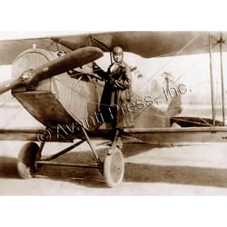 Avanti Press Bessie Coleman Standing on Plane Support Greeting Card Paper 1 pc