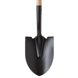 Home Plus+ 39 in. Steel Round Digging Shovel Wood Handle