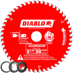 Diablo 5-3/8 in. D X 20 mm TiCo Hi-Density Carbide Circular Saw Blade 50 teeth 1 pk