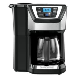 Black+Decker 12 cups Black/Silver Coffee Maker