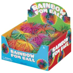 Toysmith Rainbow Pom Ball Multicolored