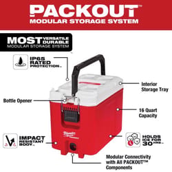 Milwaukee Packout Red 16 qt Cooler