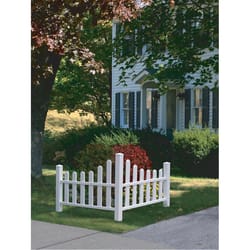 Vita 43.7 in. H X 48.9 in. L Vinyl Garden Fence White