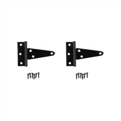 National Hardware 4 in. L Black Extra Heavy Duty T-Hinge 2 pk