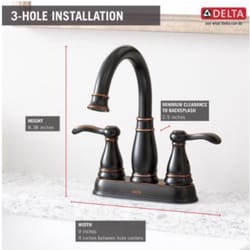 Delta Porter Oil Rubbed Bronze Contemporary Bathroom Faucet 4 in.