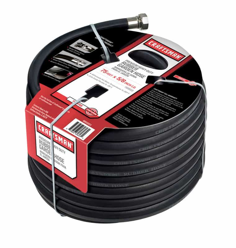 Craftsman 5/8 in. Dia. x 75 ft. L Premium Grade Black Hose ...