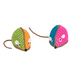 Kylies Brights Assorted Wool Mouse Cat Toy Large 2 pk