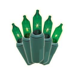 Brite Star Incandescent Mini Green 100 ct String Christmas Lights 20.5 ft.