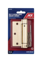 Ace 3.5 in. L Satin Brass Self Closing Hinge 1 pk